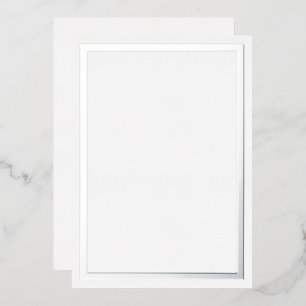 Cartes à bordure de feuille métallique argentée