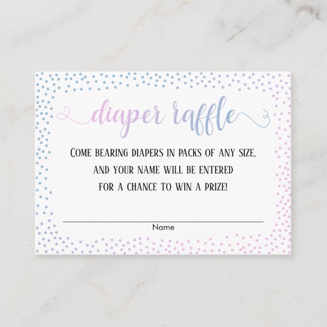 Cartes à carreaux bleu et rose Ombre Confetti (Devant)