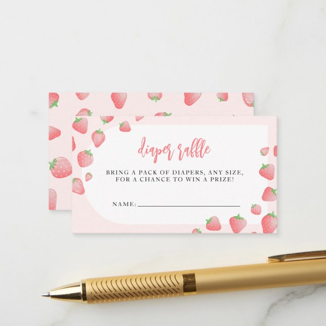 Cartes à carreaux de la fraise Berry Sweet Boho (Devant/Arrière en situation)
