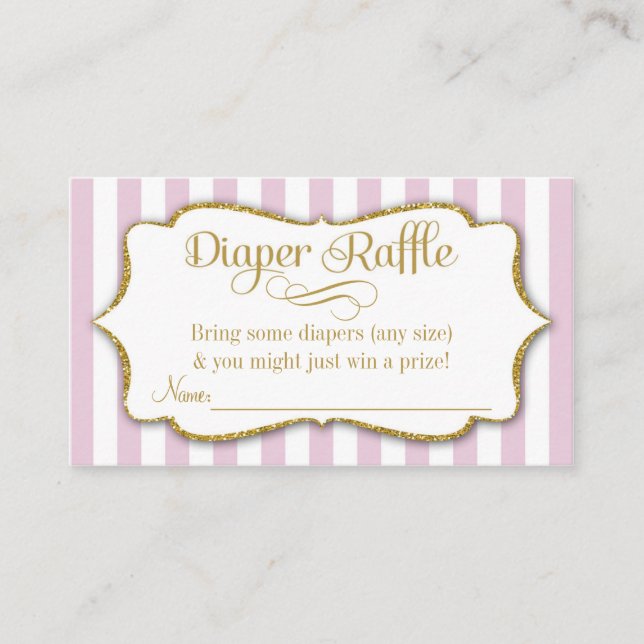 Cartes à carreaux en or rose Baby shower fille (Devant)