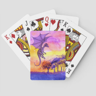 Cartes à jouer à l'aquarelle d'art Dragon