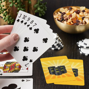 Cartes à jouer avec barils de pétrole