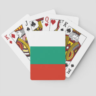 Cartes à jouer avec le drapeau de la Bulgarie