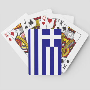 Cartes à jouer avec le drapeau de la Grèce