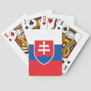 Cartes à jouer avec le drapeau de la Slovaquie