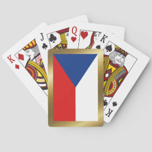 Cartes à jouer avec le drapeau de la Tchéquie