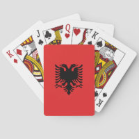 Cartes à jouer avec le drapeau de l'Albanie