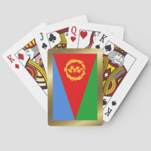 Cartes à jouer avec le drapeau de l'Érythrée