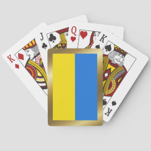 Cartes à jouer avec le drapeau de l'Ukraine