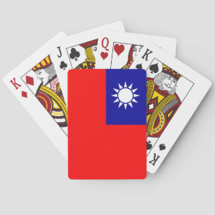 Cartes à jouer avec le drapeau de Taïwan