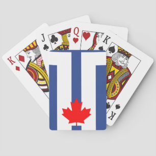 Cartes à jouer avec le drapeau de Toronto, Canada