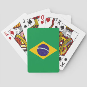 Cartes à jouer avec le drapeau du Brésil
