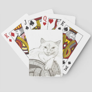 Cartes à jouer avec portrait de chat Ragdoll
