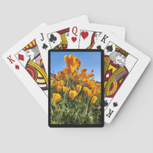 Cartes à jouer Californie Poppies Black Frame