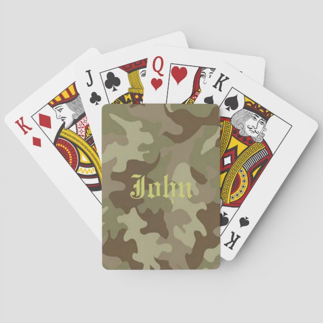 Cartes à jouer camouflage personnalisées (dos)
