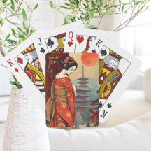 Cartes à jouer classiques geisha maiko du Japon