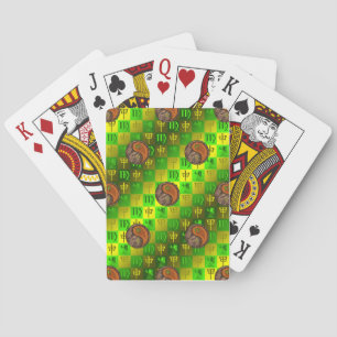 Cartes à jouer classiques Vierge & Singe de bois