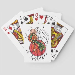 Cartes à jouer colorées d'art neurographique abstr