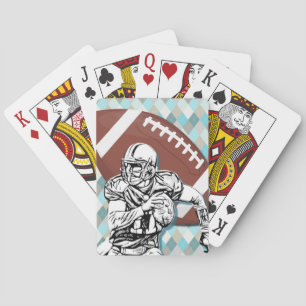 Cartes à jouer d'art de football et de joueur