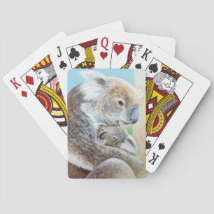 Cartes à jouer d'art fin de koala