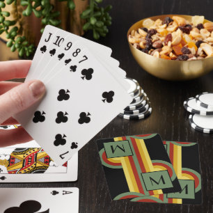 Cartes à jouer d'art rétro personnalisées