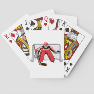 Cartes à jouer de gardien de but de hockey sur gla