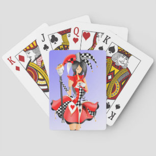 Cartes à jouer de Jester capricieux et roi marionn