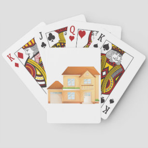 Cartes à jouer de maison de banlieue