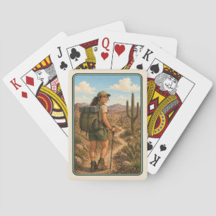 Cartes à jouer de randonneuse sans texte