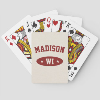 Cartes à jouer de style collégial vintage Wisconsi