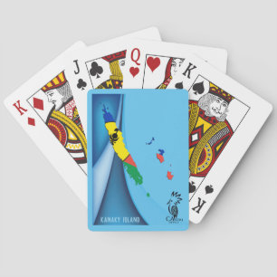 Cartes à jouer drapeau kanaky. Cagou Style. Playing Cards