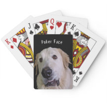 Cartes à jouer drôles "Poker Face" avec visage de 