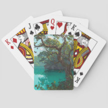 Cartes à jouer du lagon de la jungle émeraude
