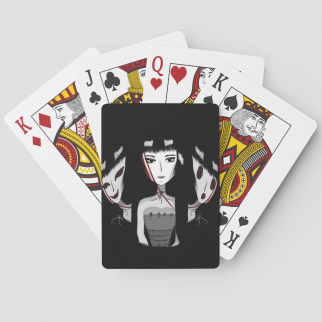 Cartes à jouer Emo Girl (dos)