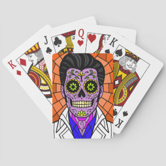 Cartes à jouer en verre coloré Elvis mexicain