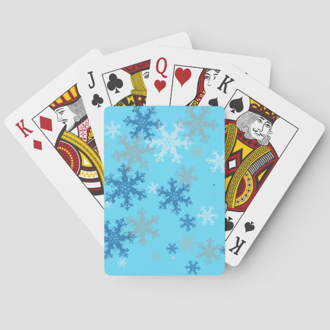 Cartes à jouer flocon de neige d'hiver (dos)