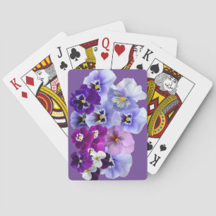 Cartes à jouer florales Pansy Violet