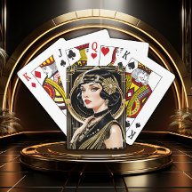 Cartes à jouer Glamour Classique Gatsby Doré