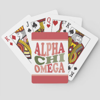 Cartes à jouer groovy rétro Alpha Chi Omega