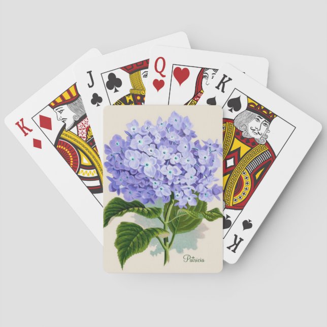 Cartes à jouer Hydrangea Bleue (dos)