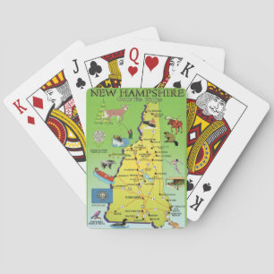 Cartes à jouer illustrées du New Hampshire