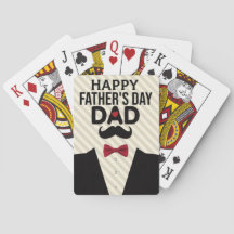 Cartes à jouer "Joyeuse fête des Pères"
