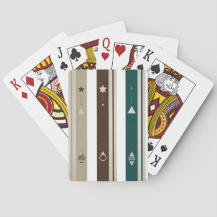 Cartes à jouer modernes célestes à triple rayure v