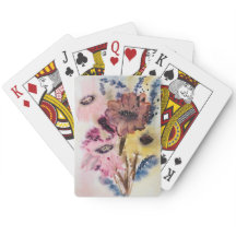 Cartes à jouer peintes à la main Florales Fantasti