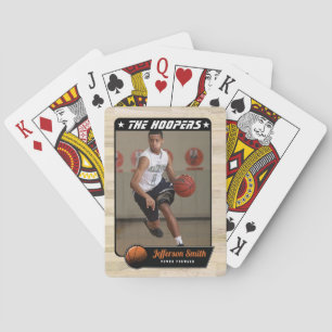Cartes à jouer personnalisables de joueur de baske