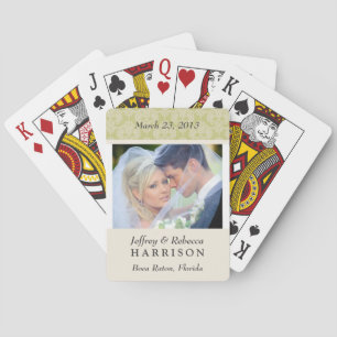 Cartes à jouer personnalisées avec photo de mariag