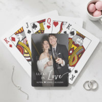 Cartes à jouer personnalisées "Chanceux en amour"