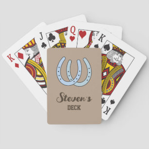 Cartes à jouer personnalisées fer à cheval occiden