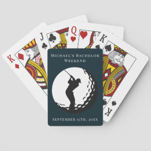 Cartes à jouer personnalisées Week-end de golf p