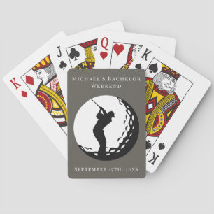 Cartes à jouer personnalisées Week-end de golf p